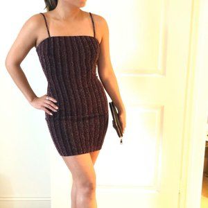 Multi-colored strappy mini dress